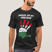 Hungarian Flag Printed Palm T-shirt (Voorkant)