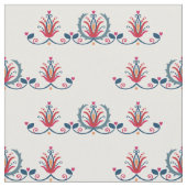 Hungarian Folk Floral Textile Pattern Stof (Close Up)