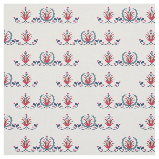 Hungarian Folk Floral Textile Pattern Stof (Swatch)