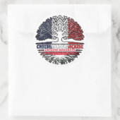 Hungarian French France Tree Roots Flag Ronde Sticker (Tas)