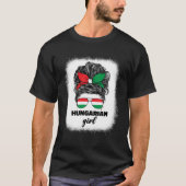 Hungarian Girl Girls For Women Hungary Flag Pride  T-shirt (Voorkant)