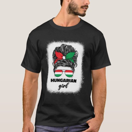 Hungarian Girl Girls For Women Hungary Flag Pride  T-shirt (Voorkant)
