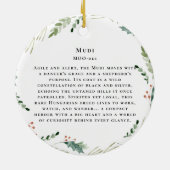 Hungarian Mudi Dog Watercolor Monogram Keramisch Ornament (Achterkant)