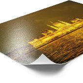 Hungarian Parliament, Budapest, Hungary at Night Foto Afdruk (Hoek)