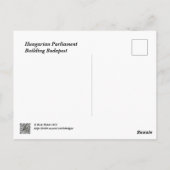 Hungarian Parliament building in Budapest  Briefkaart (Achterkant)