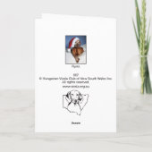 Hungarian Vizsla Christmas Card 007 Feestdagen Kaart (Achterkant)