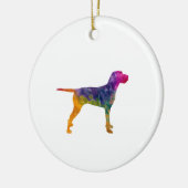Hungarian Wirehaired Vizsla in watercolor Keramisch Ornament (Links)