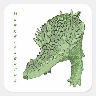 Hungarosaurus 3 vierkante sticker