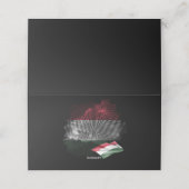 Hungary flag plaatskaartje (Buitenkant ongevouwen)