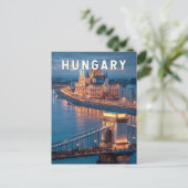Hungary Illustration Travel Art Vintage Briefkaart (Staand voorkant)