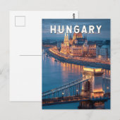 Hungary Illustration Travel Art Vintage Briefkaart (Voorkant / Achterkant)
