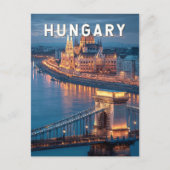 Hungary Illustration Travel Art Vintage Briefkaart (Voorkant)