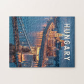Hungary Illustration Travel Art Vintage Legpuzzel (Horizontaal)