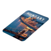 Hungary Illustration Travel Art Vintage Magneet (Linkerzijde)