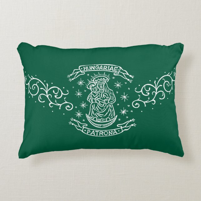 hungary religious motif medieval virgin mary jesus accent kussen (Voorkant)