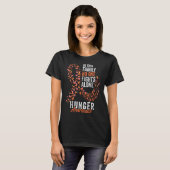 Hunger Awareness Month Butterflies Oranje Ribbon T-shirt (Voorkant volledig)