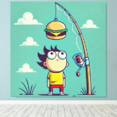 Hunger Canvas Afdruk (Insitu (Houten vloer))