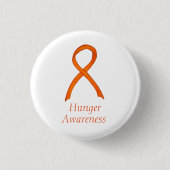 Hunger Oranje Awareness Ribbon Custom Pin Ronde Button 3,2 Cm (Voorkant)
