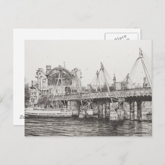 Hungerford Bridge London 30-10-2006 Briefkaart (Voorkant / Achterkant)