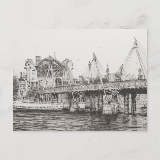 Hungerford Bridge London 30-10-2006 Briefkaart (Voorkant)