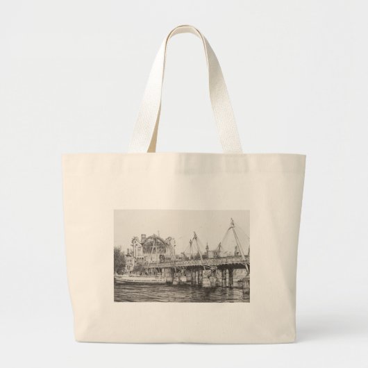 Hungerford Bridge London 30-10-2006 Grote Tote Bag (Voorkant)