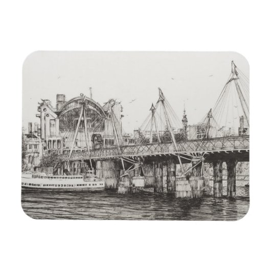Hungerford Bridge London 30-10-2006 Magneet (Horizontaal)