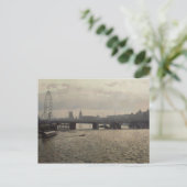 Hungerford Bridge vanaf Waterloo Bridge Briefkaart (Staand voorkant)