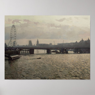 Hungerford Bridge vanaf Waterloo Bridge Poster