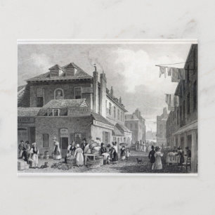 Hungerford Market, Strand, gegraveerd Thomas Briefkaart