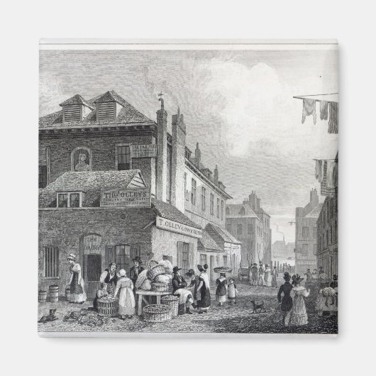 Hungerford Market, Strand, gegraveerd Thomas Magneet (Voorkant)