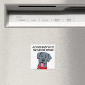 Hungry Black Labrador Food Tester Magneet (Insitu (Vaatwasser))