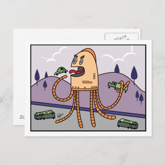 Hungry Bot - Briefkaart (Voorkant / Achterkant)