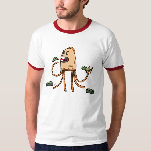 Hungry Bot - Mannen T-Shirt (Voorkant)