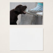 Hungry Brown Labrador Puppy Visitekaartje (Voorkant /achterkant)