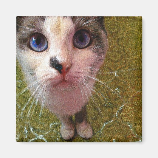 Hungry Cat Fridge Magnet (Voorkant)
