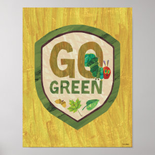 Hungry Caterpijler   Go Green Poster