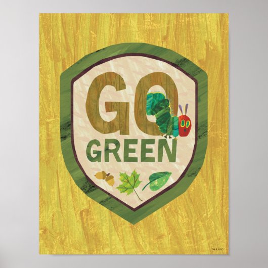 Hungry Caterpijler | Go Green Poster (Voorkant)