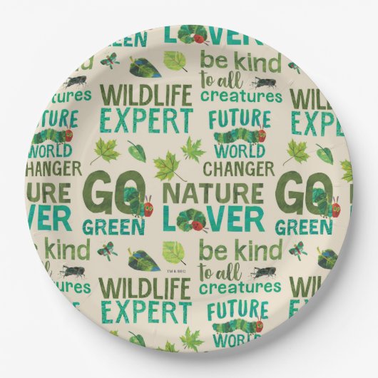 Hungry Caterpijler | Toekomstig wereldwisselaarspa Papieren Bordje (Voorkant)