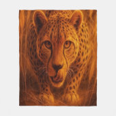 Hungry Cheetah Fleece Deken (Voorkant)