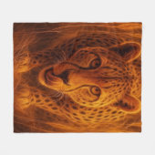 Hungry Cheetah Fleece Deken (Voorkant (Horizontaal))