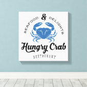 Hungry Crab Restaurant Poster Canvas Afdruk (Insitu (Houten vloer))
