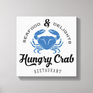 Hungry Crab Restaurant Poster Canvas Afdruk
