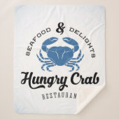 Hungry Crab Restaurant Poster Sherpa Deken (Voorkant)