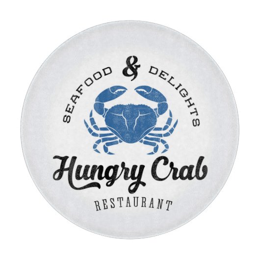 Hungry Crab Restaurant Poster Snijplank (Voorkant)
