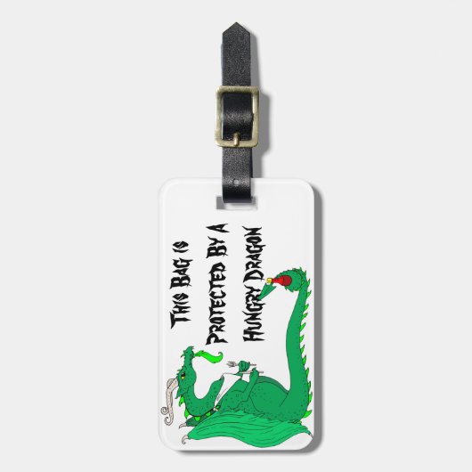 Hungry Dragon Bagagelabel (Voorkant verticaal)
