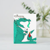 Hungry Dragon Briefkaart (Staand voorkant)