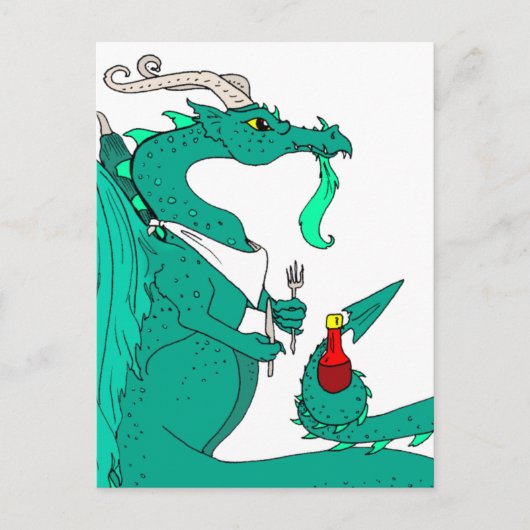 Hungry Dragon Briefkaart (Voorkant)