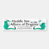 Hungry Dragon Bumpersticker (Voorkant)