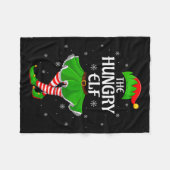 Hungry Elf Christmas Family Girls Women Elf Squad  Fleece Deken (Voorkant (Horizontaal))