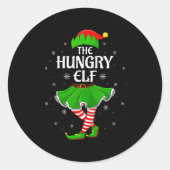 Hungry Elf Christmas Family Girls Women Elf Squad  Ronde Sticker (Voorkant)